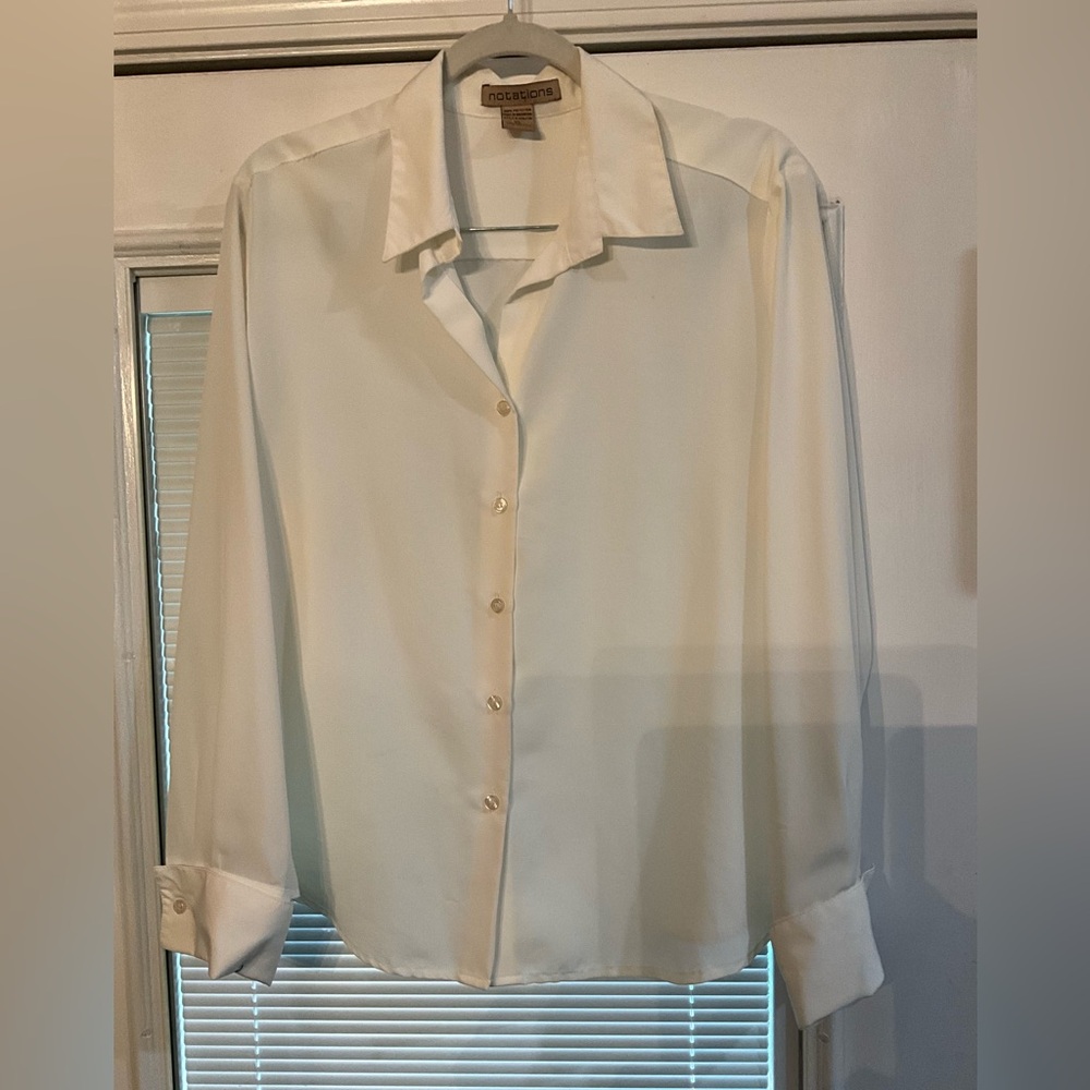 Notations Women’s Cream Button Down Shirt
With Button Cuffs